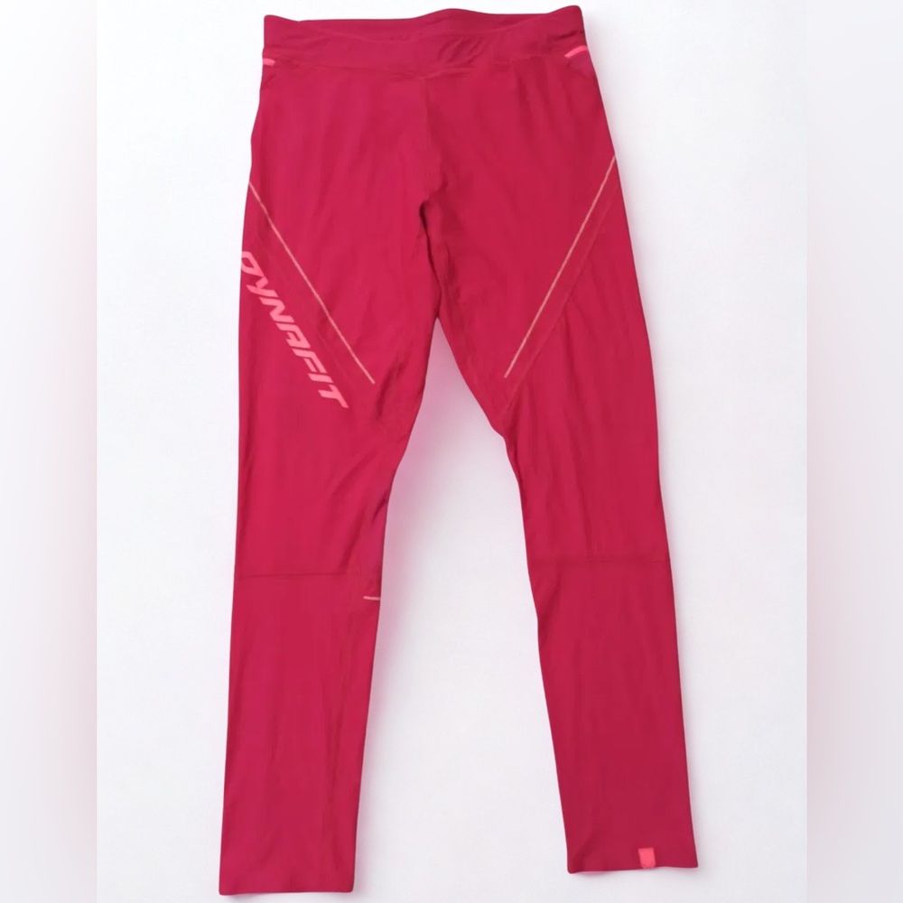 Dynamic Red Performance Running Tights Leggings for Warm Weather